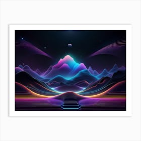 Psychedelic Landscape 4 Art Print