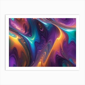 Abstract Swirling Pattern Of Vibrant Colors, Creating A Mesmerizing And Visually Striking Effect Art Print