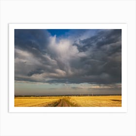 Storm Clouds Over A Wheat Field Art Print