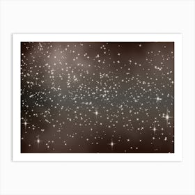 Tan And Grey Tone Shining Star Background Art Print