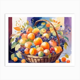 Basket Of Fruit 4 Art Print