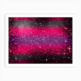 Pink Grey Shining Star Background Art Print