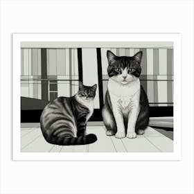 Two Cats 3 Art Print