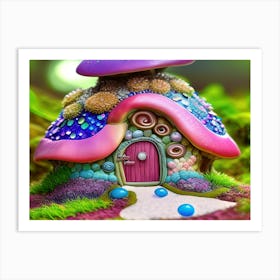 Crystal  Mushroom Garden Art Print