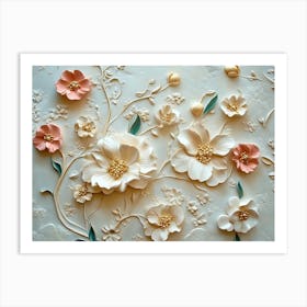 Flowers On A Cake Art Print