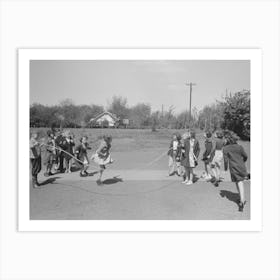 Untitled Photo, Possibly Related To Schoolchildren Jumping Rope, San Augustine, Texas By Russell Le Art Print