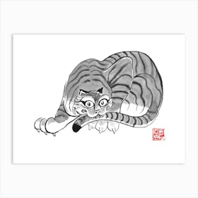 Tiger Drawing Art Print