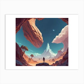 Man In The Desert Art Print