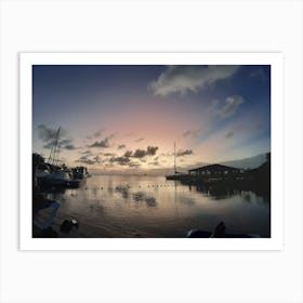 Sunset At The Marina Art Print