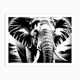 Elephant With Tusks, 1261 Art Print