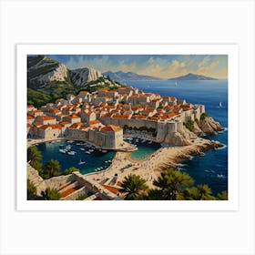 Old Town Of Dubrovnik Art Art Print