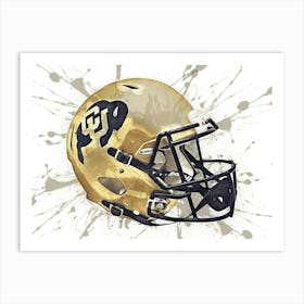 Colorado Buffalo NCAA Helmet Poster Art Print