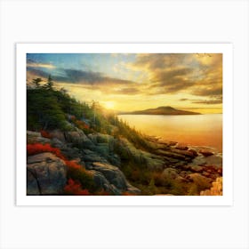 Sunset On The Coast Art Print