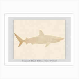 Bamboo Shark Silhouette 4 Poster Art Print