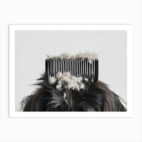 Dog With A Comb Art Print