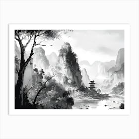 Chinese Landscape 3 Art Print