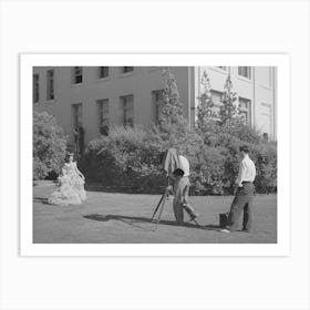 Untitled Photo, Possibly Related To Young High School Girls Being Photographed In Their Graduation Play Art Print