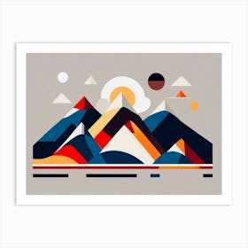 Abstract Mountains Art Print