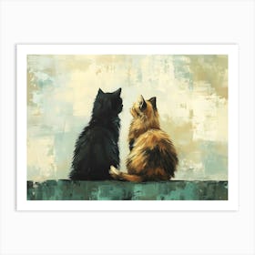 Minimalist Cats 3 Art Print