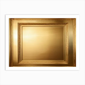 Bright Gold Metallic Border Featuring A Smooth Texture Elegantly Framing The Edge Of A Decadent A (1) 2 Art Print