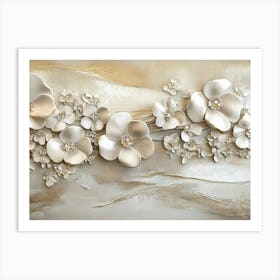 White Flowers 27 Art Print