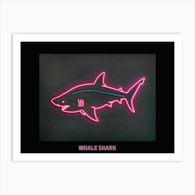 Neon Pink Red Whale Shark Poster 2 Art Print