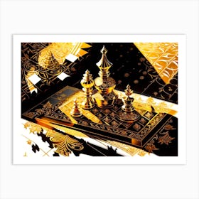 Chess Set Art Print