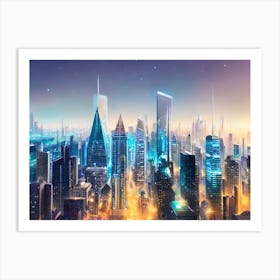 Futuristic Cityscape 13 Art Print