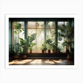 Morning Haze Plants Gaze Art Print