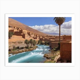 River In Morocco Art Print