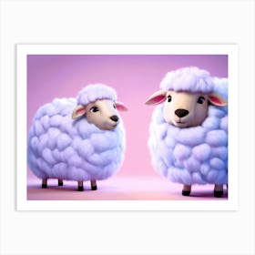 CUTE Sheeps Art Print