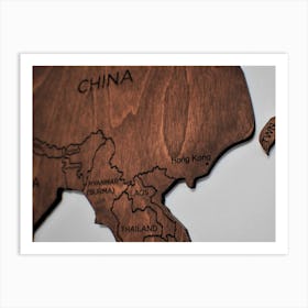 China painting map Art Print