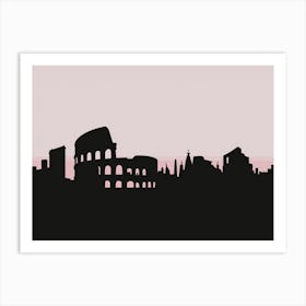 Silhouette Of Rome Art Print