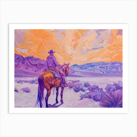 Cowboy Painting Death Valley California 2 Art Print