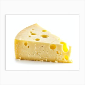 Cheese On A White Background 7 Art Print