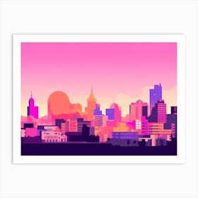 Valencia Skyline Art Print