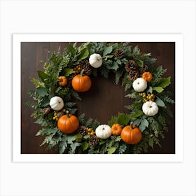 Thanksgiving Wreath 1 Art Print