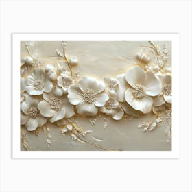 White Flowers 11 Art Print