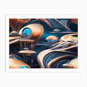 Futuristic City 3 Art Print