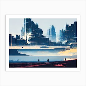 Futuristic Cityscape 1 Art Print