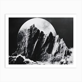 Moon Over The Mountains 1 Art Print