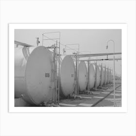 Storage Tanks, Oil Refinery, Seminole, Oklahoma By Russell Lee Art Print