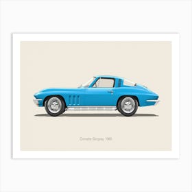 Chevrolet Corvette 1965 Car Art Print