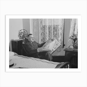 Butte, Montana, John Herlihy, A Shift Boss At The Mountain Con Mine, Reading A Newspaper At Home By Russell Lee Art Print