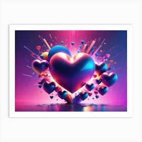 Colorful Heart Creative 39 Art Print