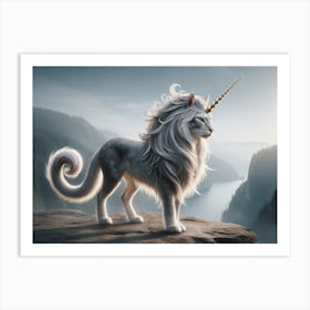 Magical Unicorn-Cat Art Print