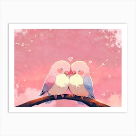 Birds On A Branch 10 Art Print