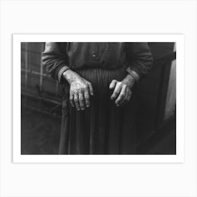 The Hands Of Mrs, Andrew Ostermeyer, Wife Of A Homesteader, Woodbury County,Iowa By Russell Lee Art Print