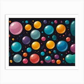 Colorful Bubbles Art Print