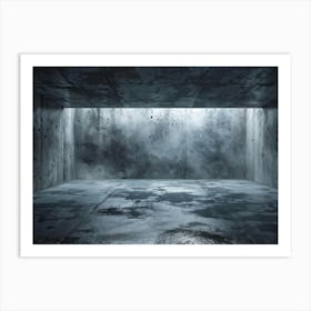 Abstract Horror Themed Wallpaper Design Featuring Grunge Patterns The Environment Constructed From (1) Art Print